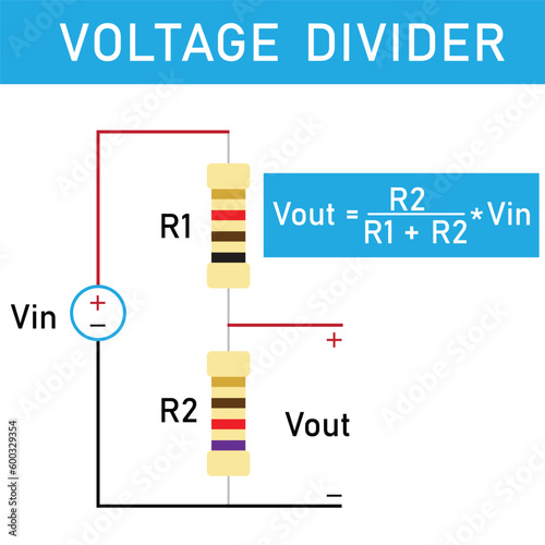 circuit diagram of voltage  divider circuit