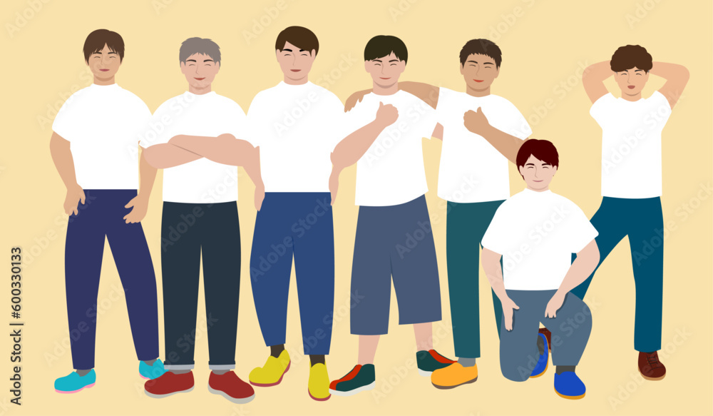 Obraz premium Clip art of people (tearm, group, family, friends)