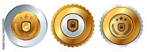 Security hacking encryption privacy security shield symbol certification emblem badge competition