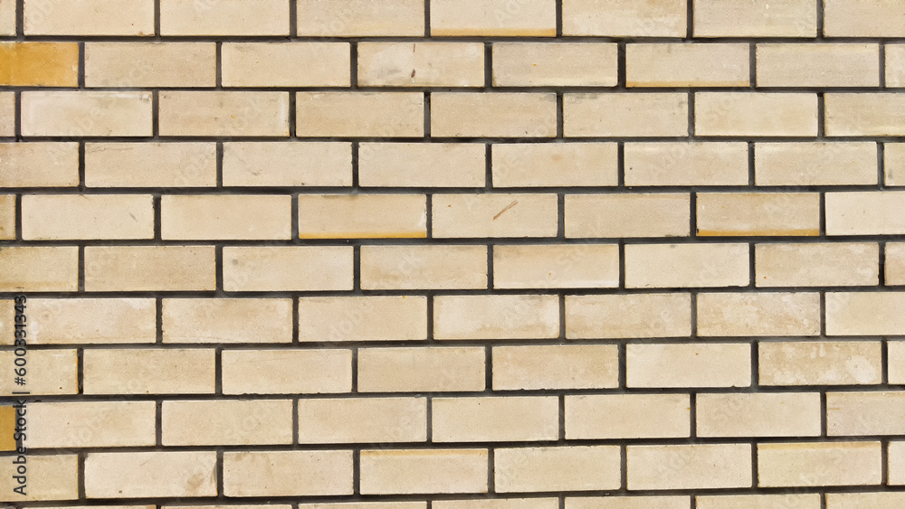 Texture, background and frame made of abstract beige brick. Brickwork wall Texture, background and frame made of abstract beige brick. Brickwork wall