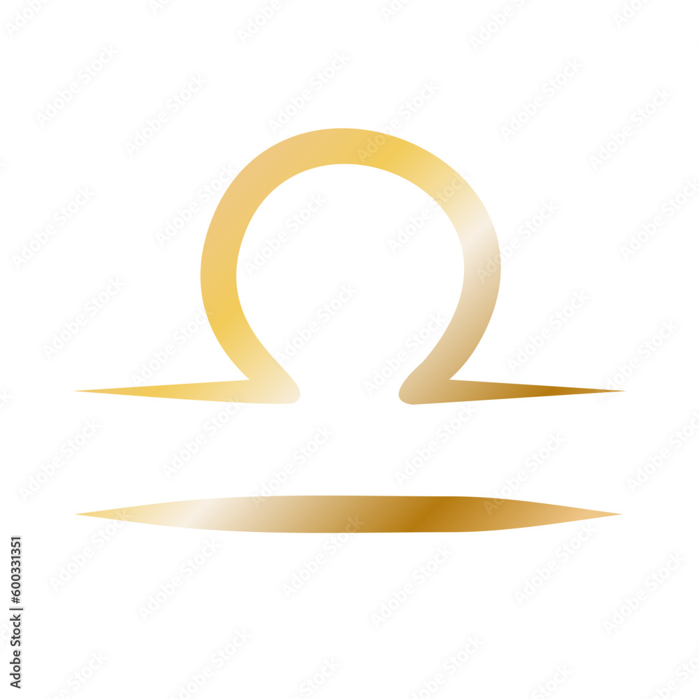 Libra golden zodiac sign astrological icon for astrology prediction Libra golden zodiac sign astrological icon for astrology prediction