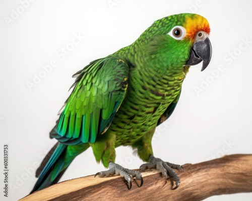 Amazon Parrot Bird Illustration 8K. Generative AI