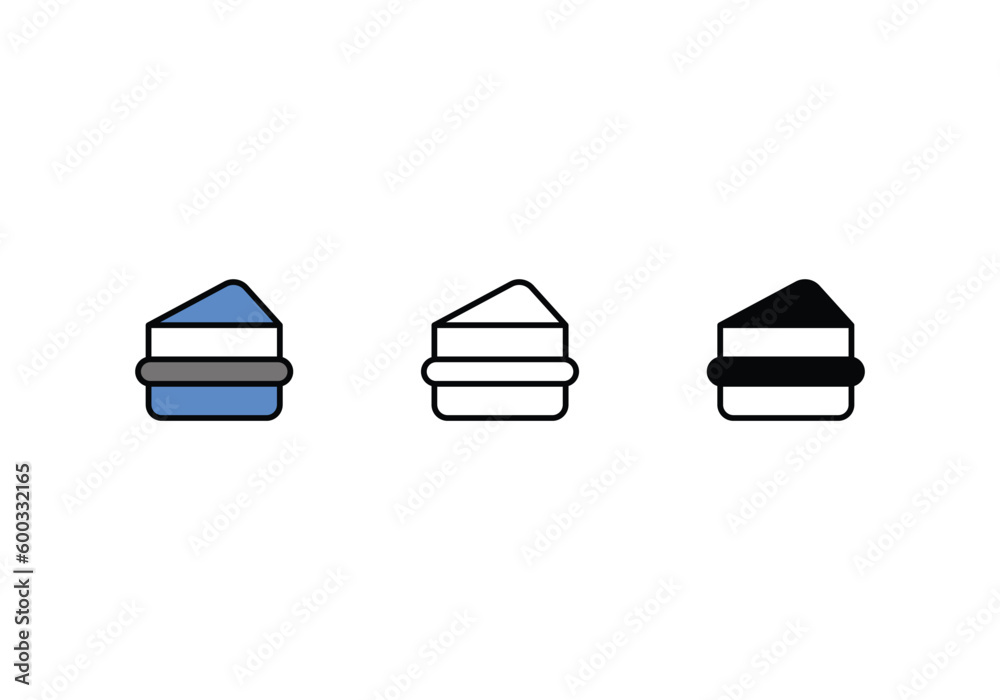 Sandwich Icons in three styles vector stock illustrations.sutiable ...