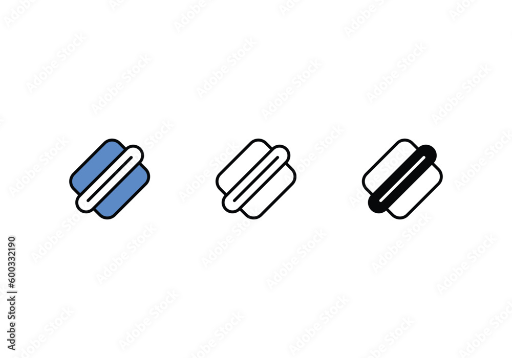 Hot Dog Icons in three styles vector stock illustrations.sutiable mobile apps web and ui ux Hot Dog Icons in three styles vector stock illustrations.sutiable mobile apps web and ui ux