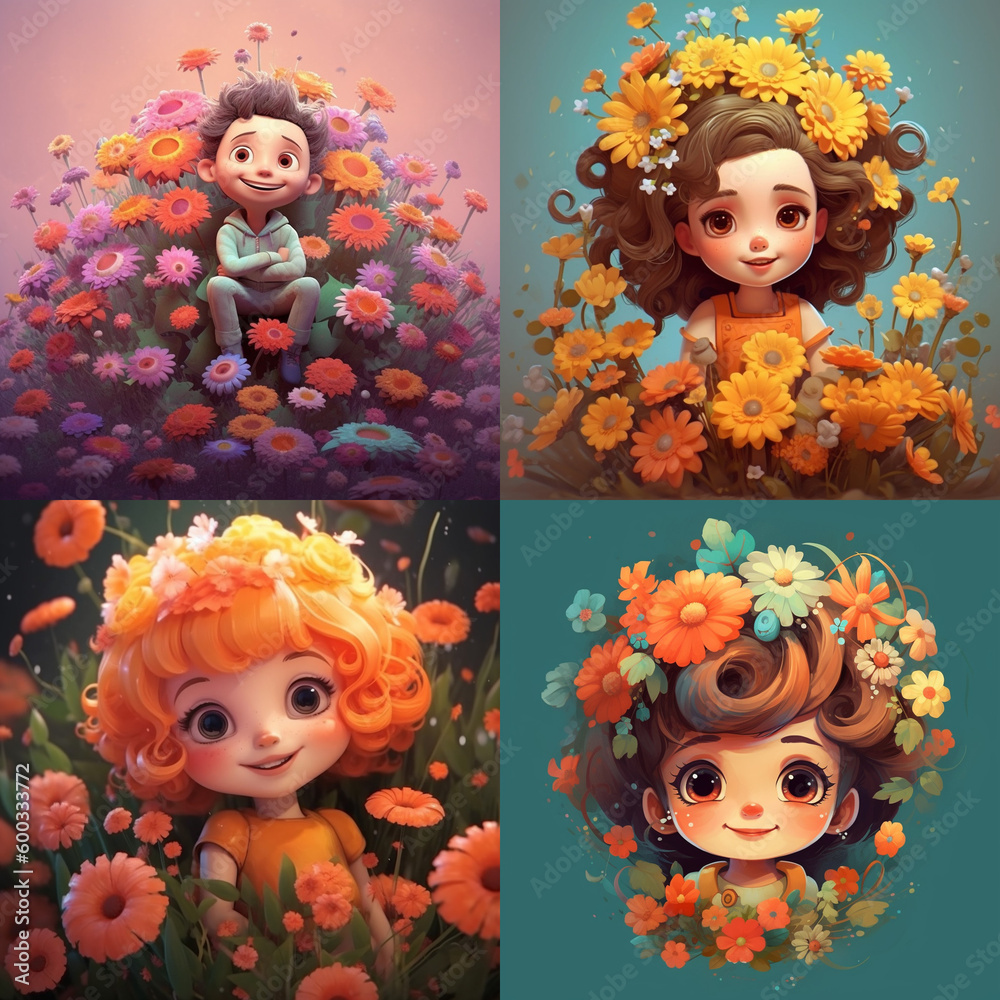 Naklejka premium dolls in a row