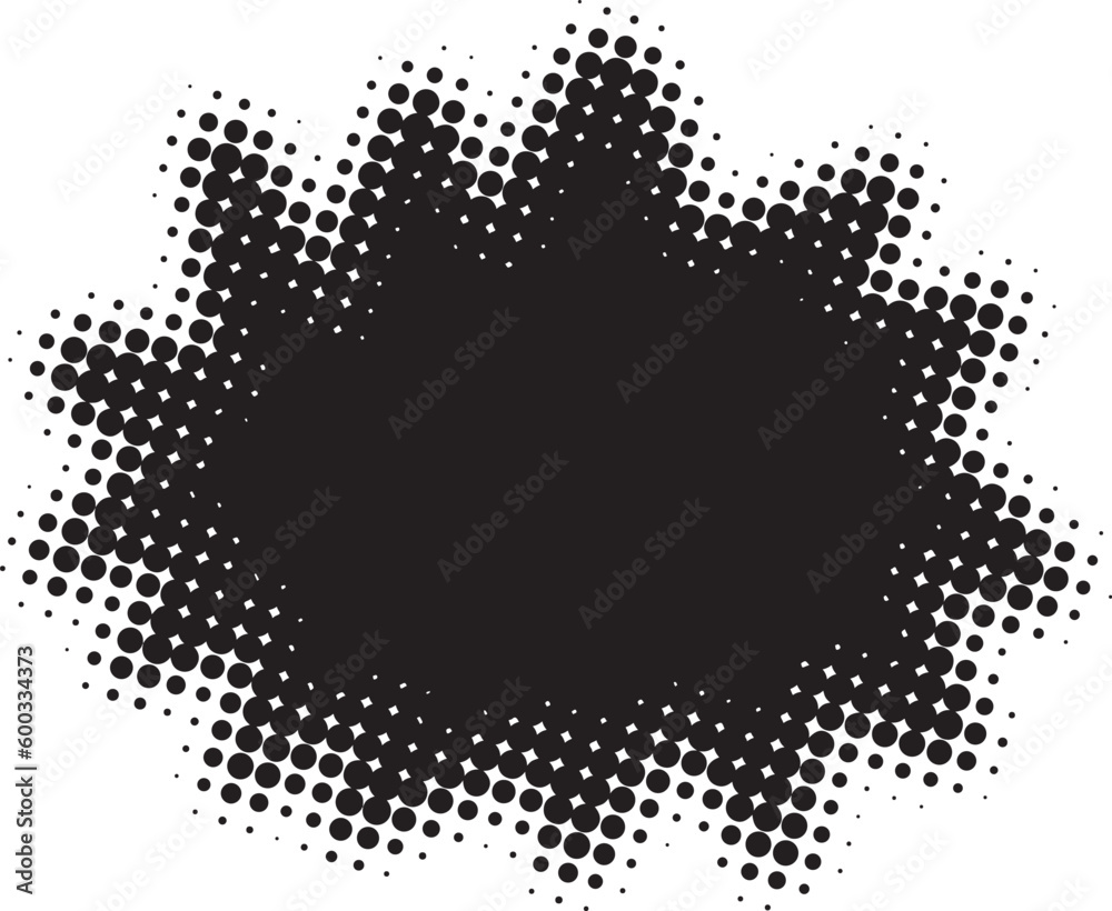 Half Tone Abstract Vector Star Element