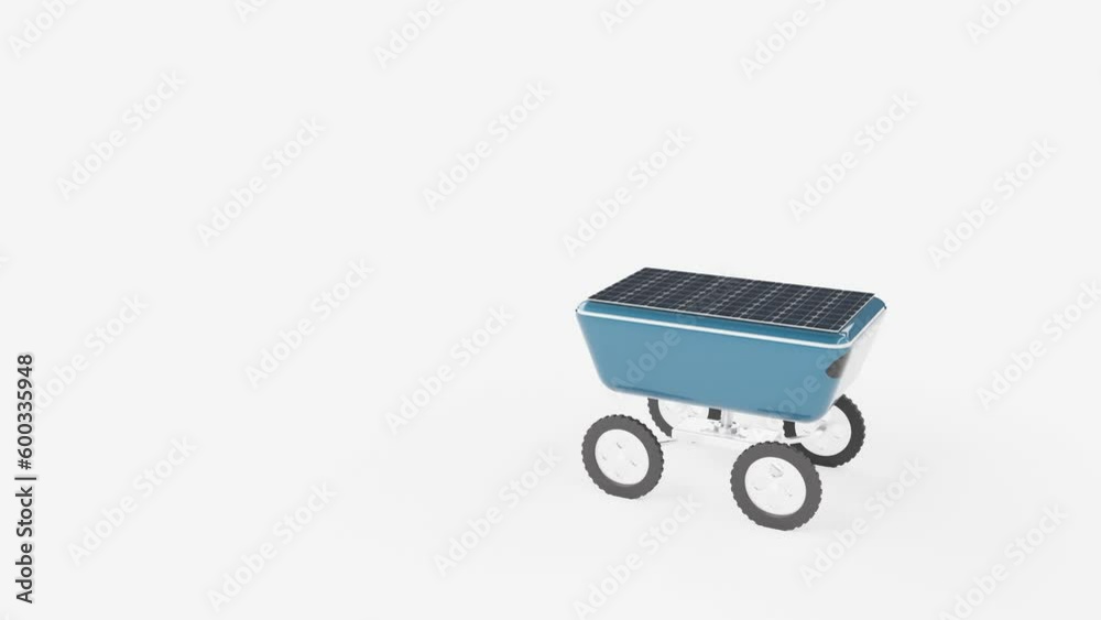 Drone driverless delivery parcel on white 4k Drone driverless delivery parcel on white 4k