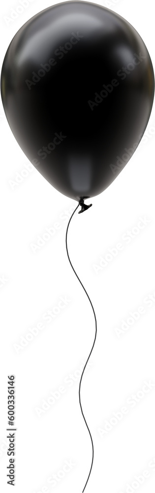3D Render Black Helium Balloon 3D Render Black Helium Balloon