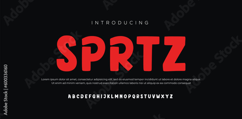 Modern SportFont. Typeface urban style fonts for technology, digital, movie, logo design. Alphabet Collections
