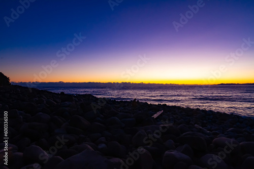 A sunset photography of the coast in Heda Shizuoka wide shot