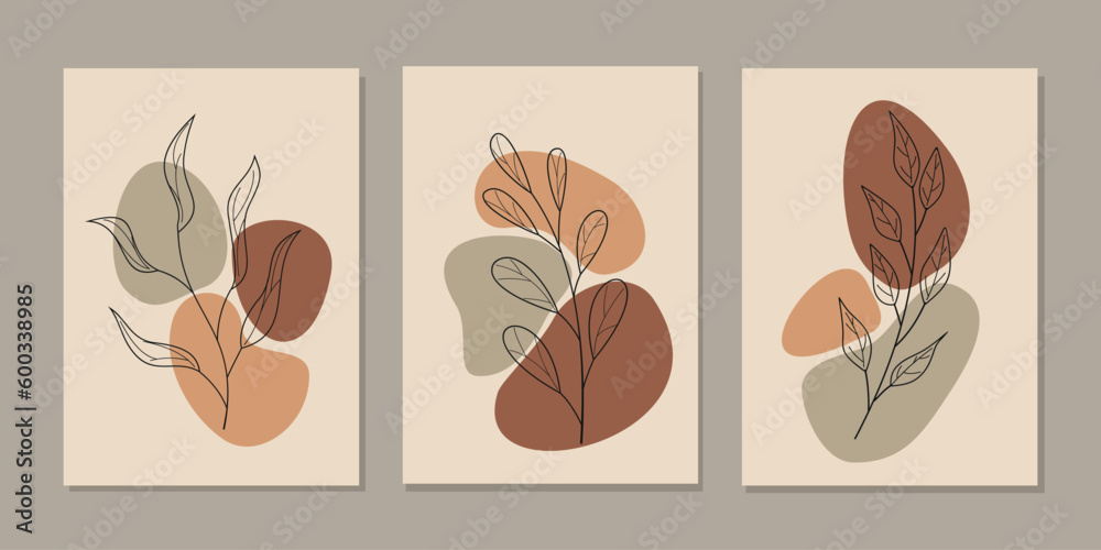 set of simple wall decor templates with beautiful hand drawn flower shape decorations. abstract botanical background For wallpaper, poster, home interior, waiting room, room room, living room set of simple wall decor templates with beautiful hand drawn flower shape decorations. abstract botanical background For wallpaper, poster, home interior, waiting room, room room, living room