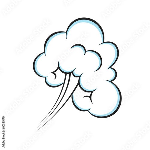 Fart smoke smelling cloud pop art comic book cartoon flat style design vector illustration. Bad stink or toxic fart aroma cartoon smoke cloud isolated on white background.