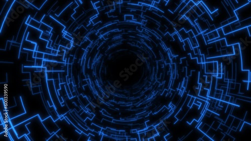 neon tunnel motion light background video event for music broadcast TV, night clubs, music videos, LED screens and projectors, jazz, pops, funky and disco party