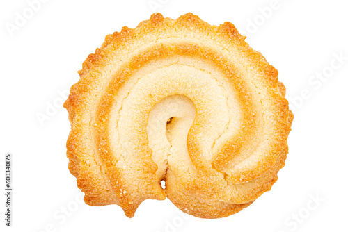 Cutout butter cookie or biscuit.