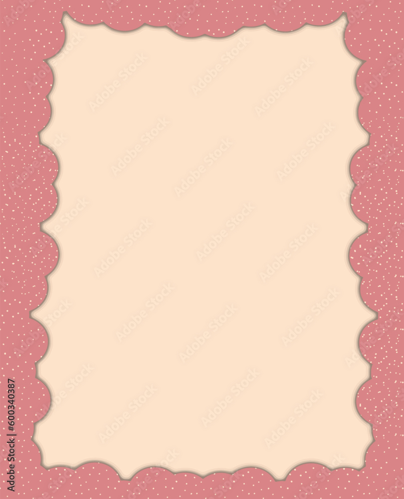 pink wavy background with white polka dots editable vector