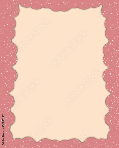 pink wavy background with white polka dots editable vector