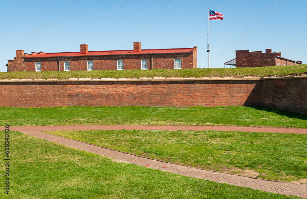 Fototapeta premium Clear Day at Fort McHenry National Monument and Historic Shrine