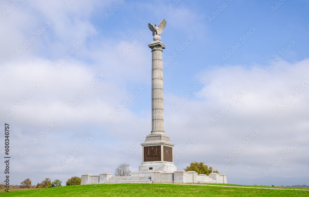Obelisk Monument at Antietam National Battlefield in northwestern Maryland