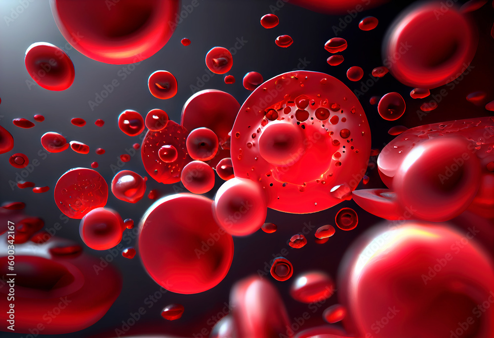 Healthy human red blood cells. Generative Ai Healthy human red blood cells. Generative Ai
