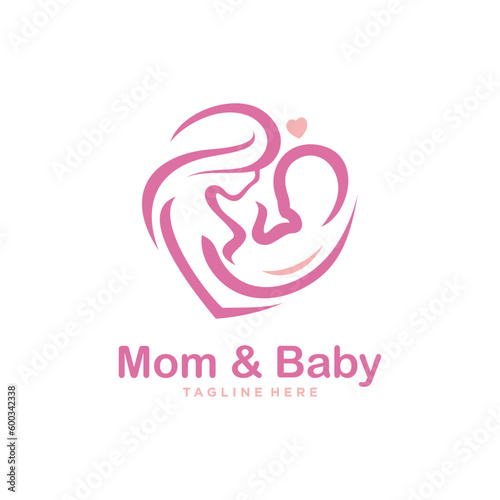 Mother's love logo illustration vector design