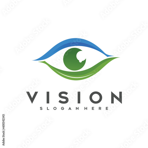 Eye vector logo colorful gradient illustrations