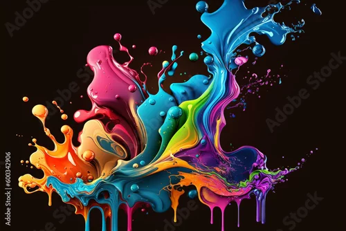 Obraz Colored paint background. Created with generative Ai technology.