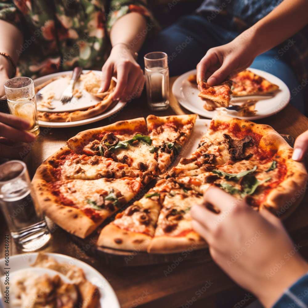 Pizza-Party mit besten Freunden: Ein Abend voller Genuss