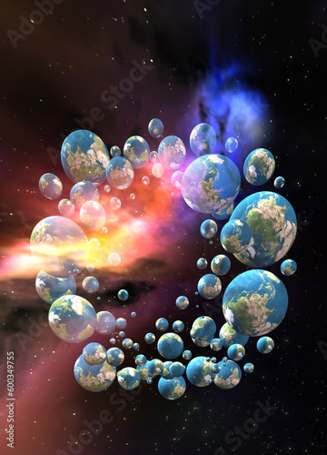 Multiverse, conceptual illustration photo