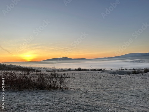 sunrise over field