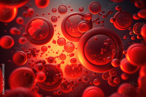 red cells from the human, generative AI