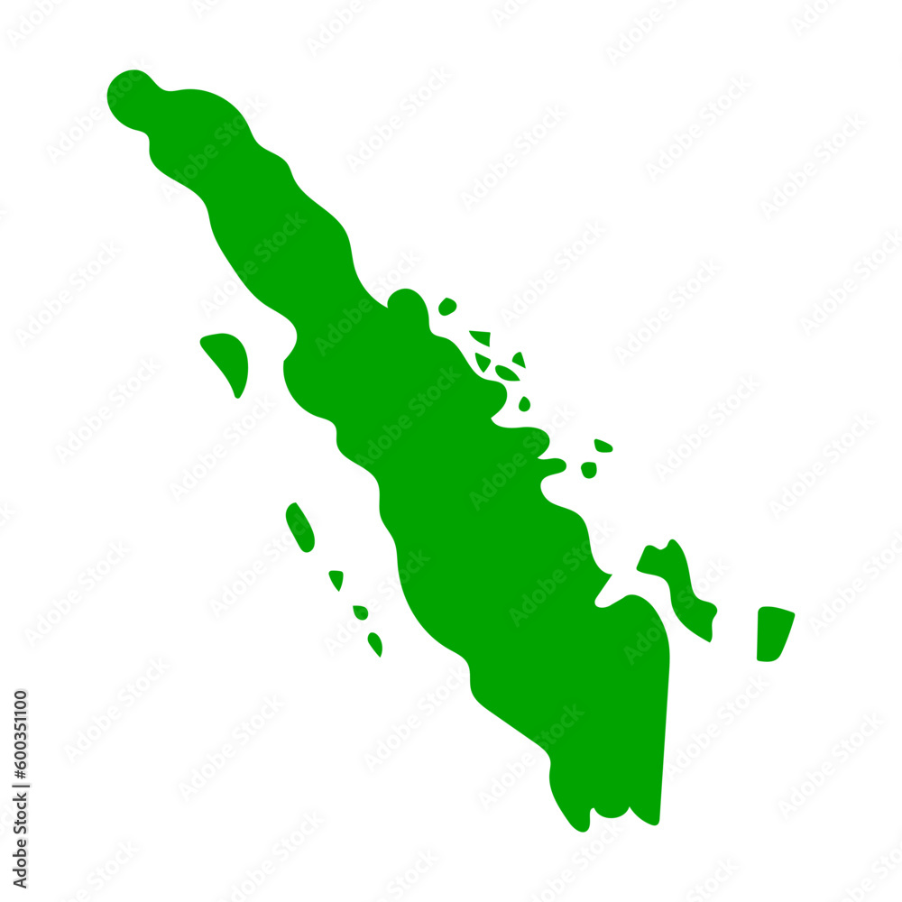 Sumatra Island map icon. Vector.