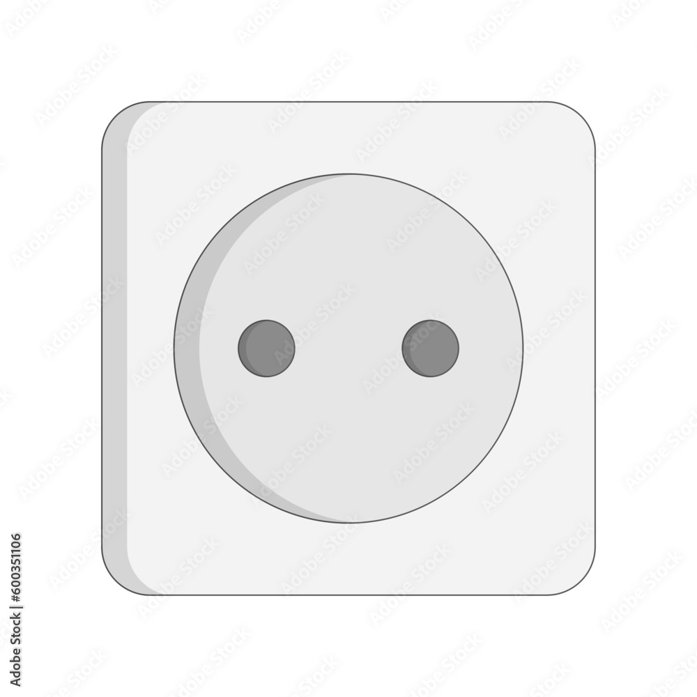 Fototapeta premium Flat design type C socket icon. Vector.