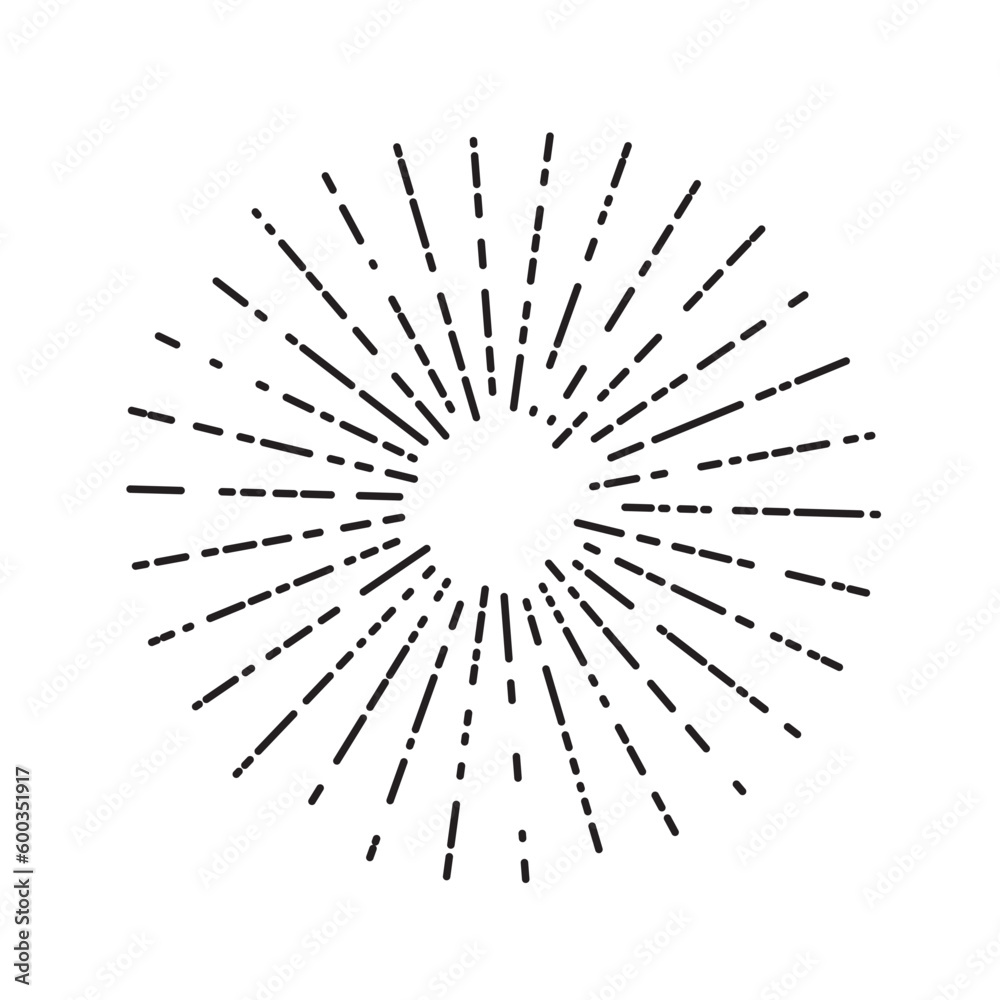 Doodle sunburst icon. Sketch style shine ray starburst vector illustration
Doodle sunburst icon. Sketch style shine ray starburst vector illustration