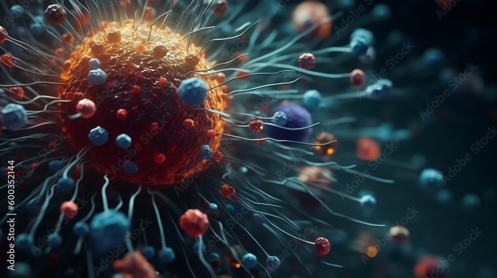 A virus infecting a host cell. AI Generated A virus infecting a host cell. AI Generated