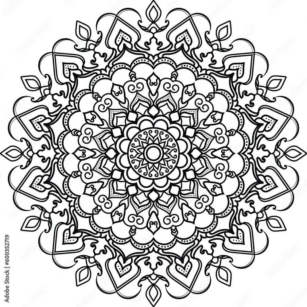 Fototapeta premium Vector mandala floral background design