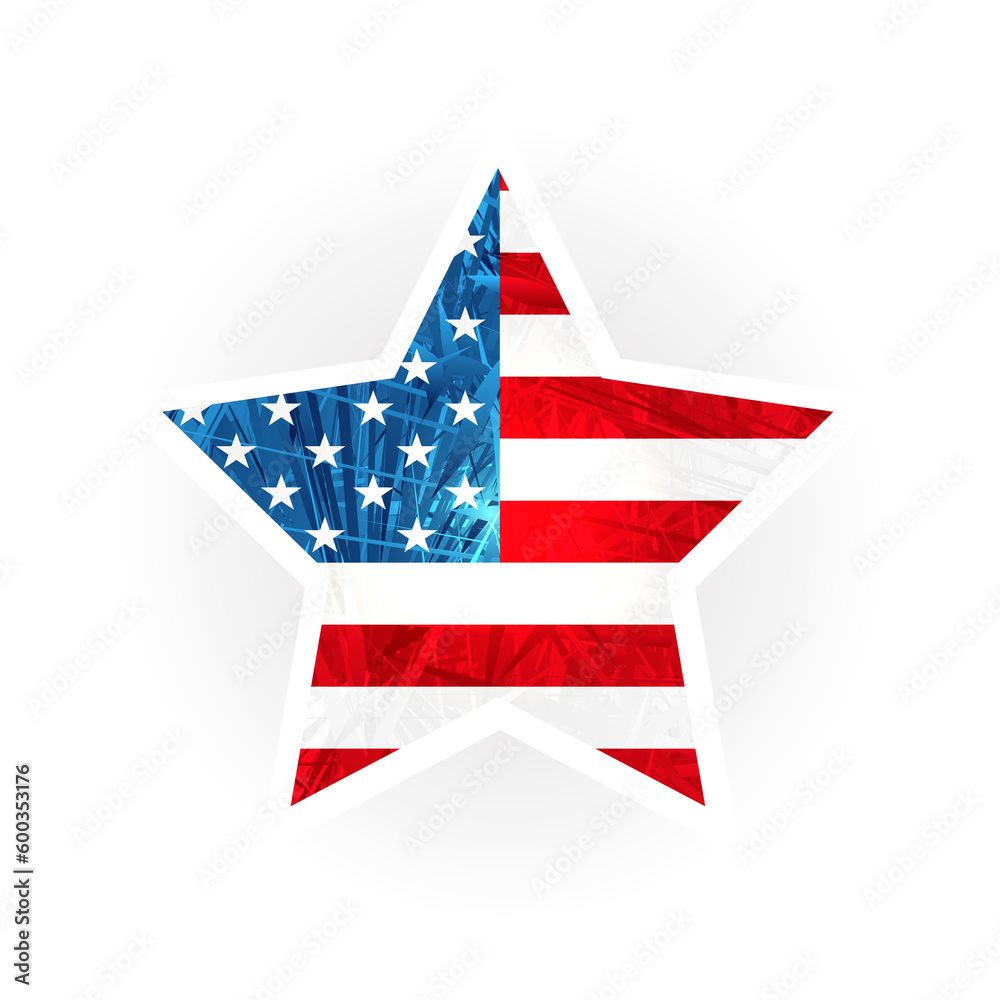 Texture star sign, design element, national symbol of America. Texture star sign, design element, national symbol of America.