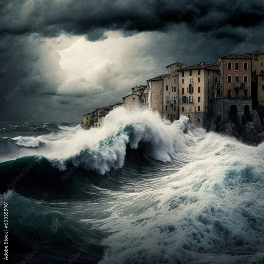 Dramatischer Sturm an der italienischen Küste