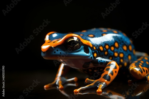 Frog poison colorful closeup. Generate Ai photo
