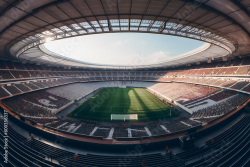 panorama of football stadium. AI Generated © EwaStudio