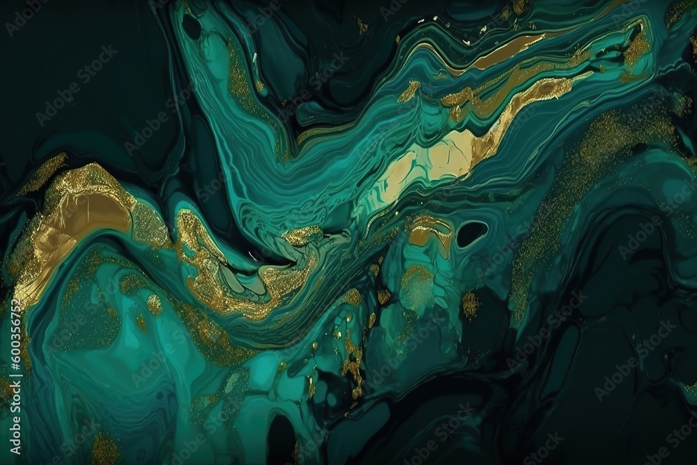 Abstract background, fake stone texture, malachite, agate with mint green and gold veins, painted artificial marbled surface, fashion marbling illustration, Generative AI Abstract background, fake stone texture, malachite, agate with mint green and gold veins, painted artificial marbled surface, fashion marbling illustration, Generative AI