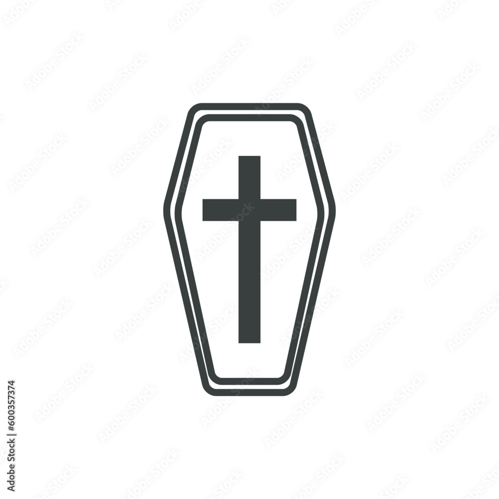 Obraz premium coffin icon black color