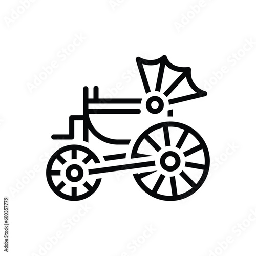 Black line icon for century 