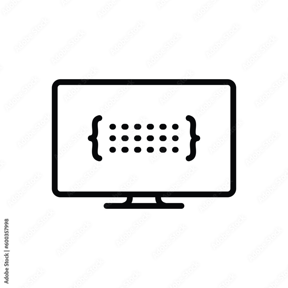 Black line icon for struct 
