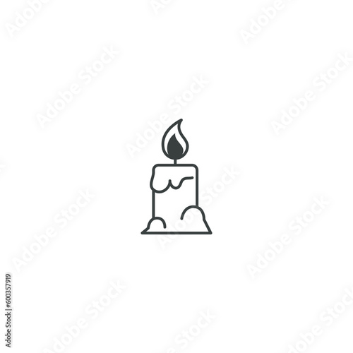 candle icon with black color