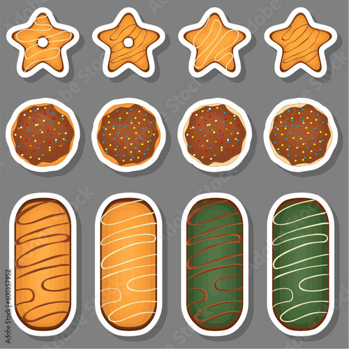 Big set homemade cookie different taste in pastry biscuit