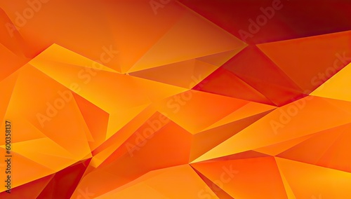 Yellow orange red geometric shapes abstract background Modern futuristic web banner photo