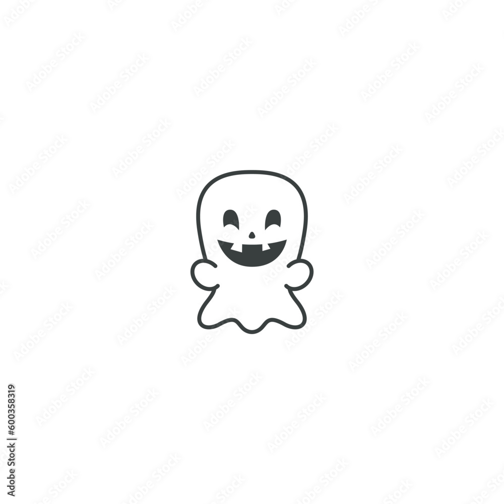evil smile ghost icon black color evil smile ghost icon black color