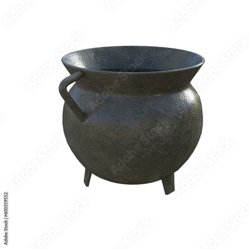 cast iron cauldron isolated