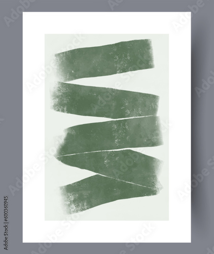 Abstract stripes artistic improvisation wall art print. Wall artwork for interior design. Contemporary decorative background with improvisation. Printable minimal abstract stripes poster.