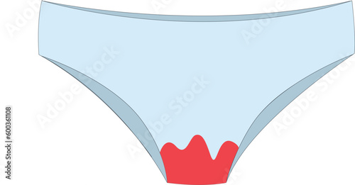 Blood stains on underwear vector illustration